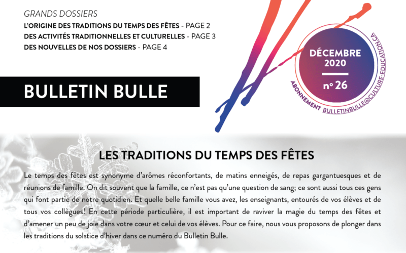 Page couverture du Bulletin Bulle Numéro 26